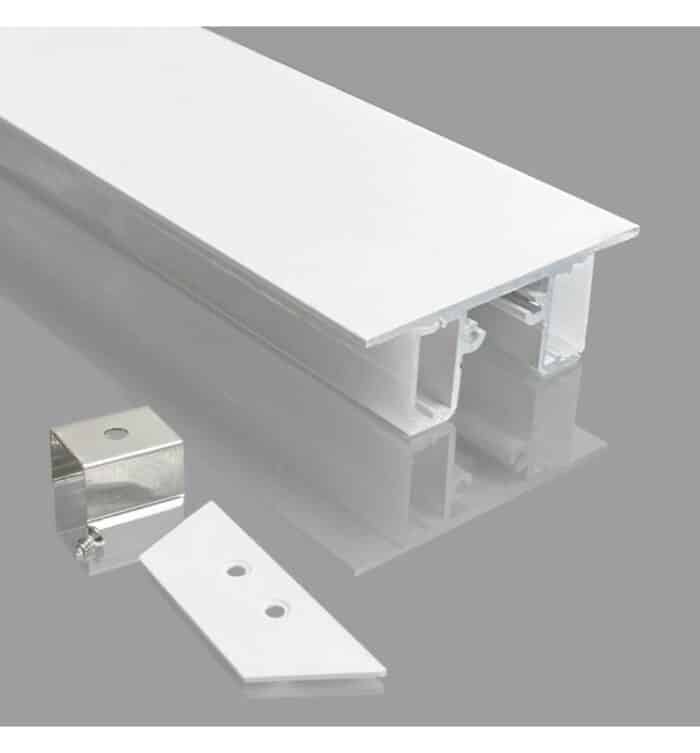 perfil de aluminio blanco